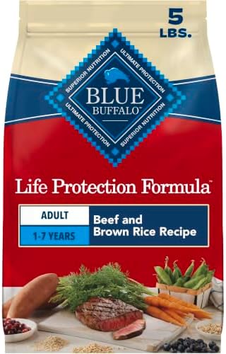 Blue Buffalo Life Protection Formula Beef Adult Dry Dog Food, 5 l...