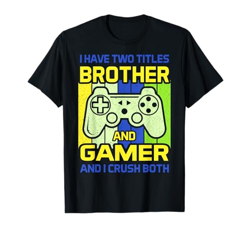 Funny Gaming Brother Boys Gamer Videojuego Camiseta