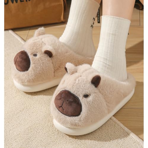 Fluffy Animal Plush Slippers for Women – Cozy Furry Slippers with Chunky Sole, Cute & Warm Indoor Shoes2