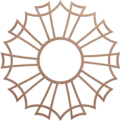 Image of Ekena Millwork 24 inchOD x 8 1 /2 inchID x 3 /8 inchT Augustus Wood Fretwork Pierced Ceiling Medallion, Wood (Paint Grade)