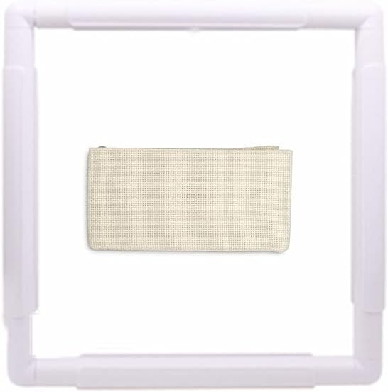 Universal Clip Frame,1 Set Cross Stitch Frame Square Rectangle Plastic Clip with 1 pc Cross Stitch Cloth for Embroidery, Cross Stitch, DIY Art Craft