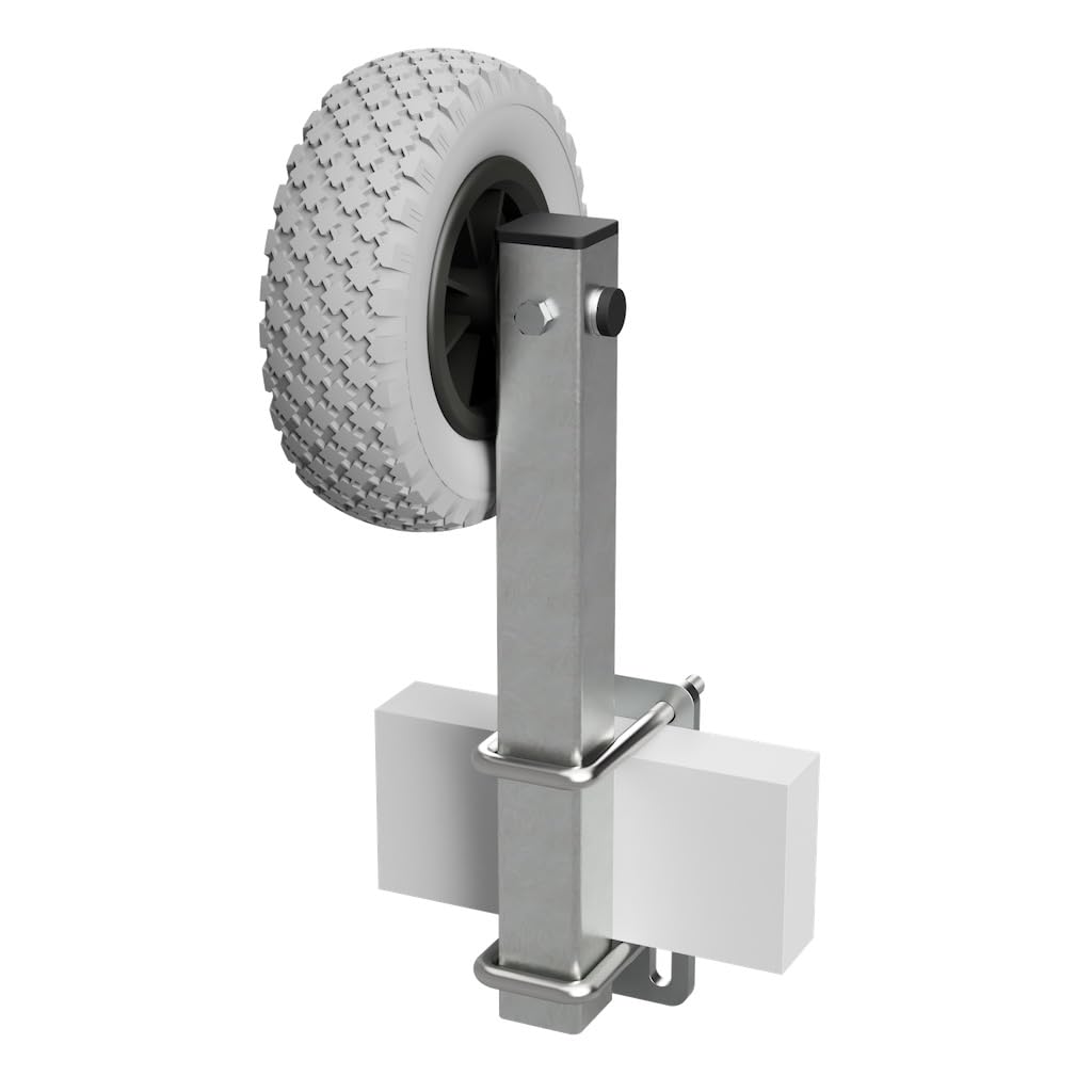 1 Paar Sliprollen mit Stütze Sliphilfe Bootstrailer PU-Reifen RKSID-200-PU, Ø 200 mm