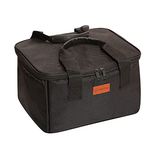 Muloo Portable Camping Cookware - Outdoor Carrying Picnic Tableware Organizers - Gas-Tank Oxford-Cloth Storage Bag - Easy to Use - Black