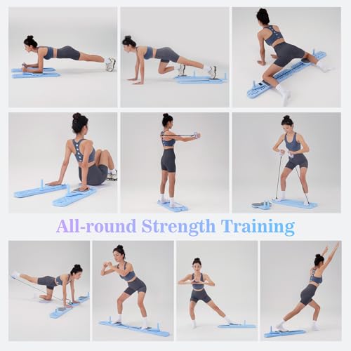 Nicoler Portable Pilates Reformer Set- Pilates Board 8-in-1 Multi-Functional Pilates Equipment - Image 5