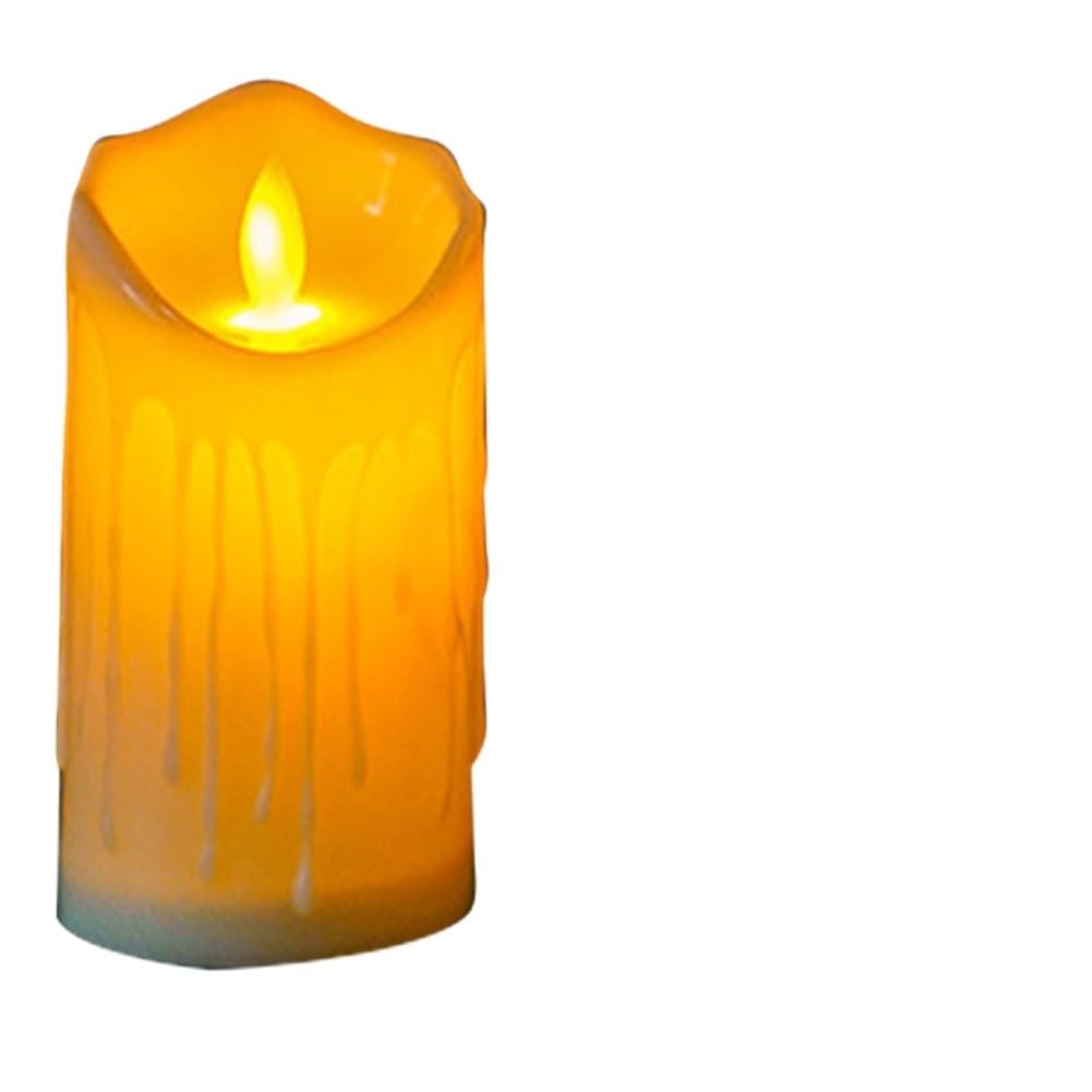 TANGSIYANG Led Candles LED Candles Light Flameless Flickering Tealight Candle Lamp Decorative Decoration(5.0x11.0cm)