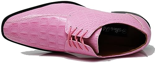 Image of Gator3N Men's Alligator Crocodile Print Oxfords Fashion Lace Up Dress Shoes