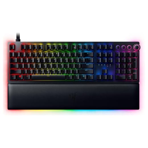 Razer Huntsman V2 Analog - Clavier Optique de Jeu pratiquement sans Latence (Repose-Poignets, Boutons, 4 Touches média, Touches en PBT Doubleshot) - Clavier AZERTY - Noir