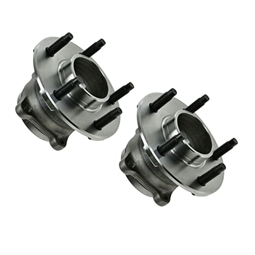 Image of TRQ 2 Piece Rear Wheel Bearing & Hub Assembly Set Compatible with 2005 Chevrolet Equinox 2006 Pontiac Torrent 2002-2007 Saturn Vue