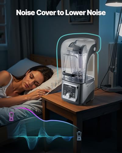 Image of VEVOR Blender for Smoothies, 85 oz 1400W, Professional Blender with Powerful Motor, Multi-Functional Food Processing with Noise Cover for Smoothie /Milkshake /Juice, Fits for Kitchen