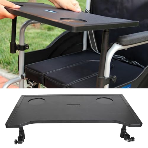 Plateau pour fauteuil roulant stable évitant les chutes d'objets