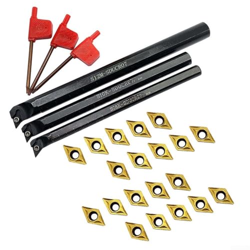 Barres d'alésage S08K S10K S12M avec inserts DCMT070204