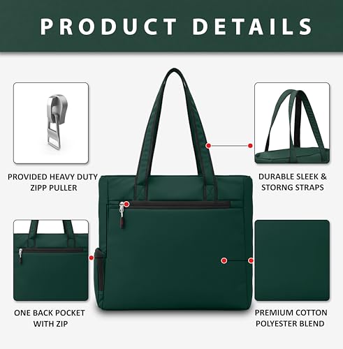 Image of Lusive's Double Pocket Handbag for Women: Stylish, Ideal Companion for Work, Travel, Polyester Material, Spacious 10-liter Capacity, 6 Pockets. (Black & Grey)