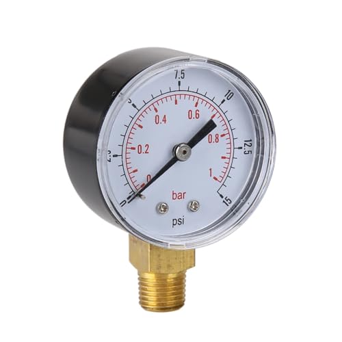 Manomètre basse pression 50mm haute précision 0-1 bar filetage 1/4
