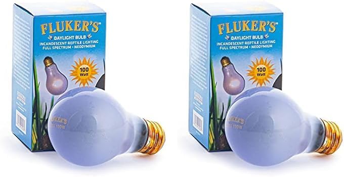 Lâmpada de Luz Diurna de Neodímio para Répteis Fluker's 100 W — Pacote com 2