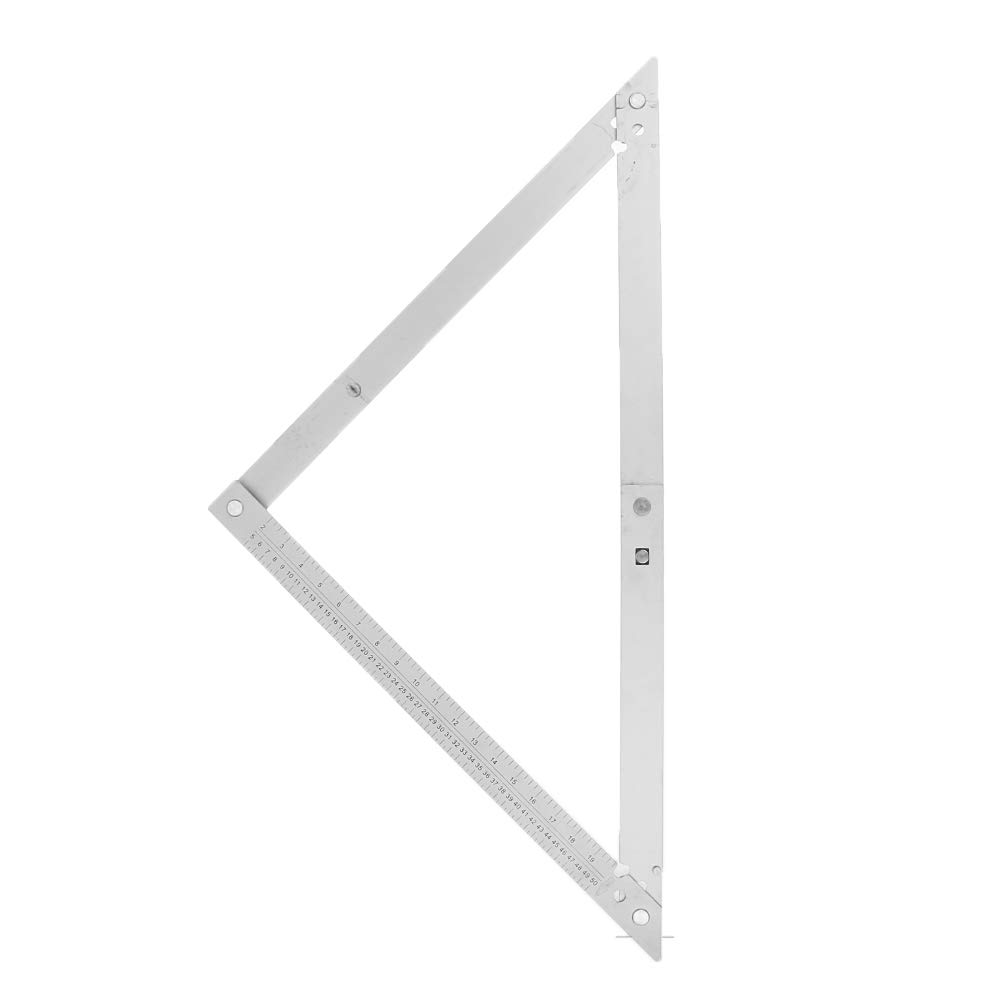Règle d'angle de règle de triangle pliante en alliage d'aluminium Outils de mesure et de dessin pour le travail du bois - S
