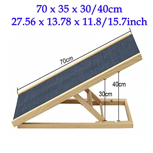ASHL Dog Ramps for Large Dogs Non-Slip with Carpet, 2-Step Adjustable Height - 11.8 to 15.7in, Max Load 150kg/330lb - Image 3