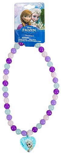 Frozen Beaded Rainbow Necklace w/Plastic Charm