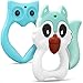Vstarner Baby Teething Toys Baby Teether Toys & Toothbrush with Soft Silicone BPA-Free Natural Organic Freezer Safe & FDA Approved for Infants and Toddlers - 2 Pack (Owl & Squirrel)