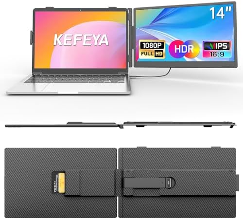 KEFEYA Monitor Portatil 14” FHD 1080P IPS Extensor Pantalla Porta...