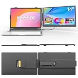KEFEYA Laptop Screen Extender 14" FHD 1080P Full HD IPS Portable Monitor for Laptop Monitor Extender Work with 13-17" with Type-C/USB/HDMI Port, Plug n Play for Windows/Mac/Android/ PS5