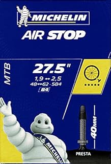 Michelin Airstop Butyl, Black, Size 27.5 x 1.90/2.5/40 mm