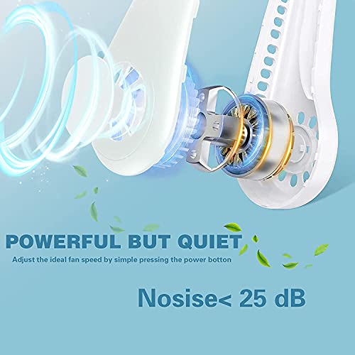 Mito Neck Fans Portable Rechargeable, Bladeless Neck Air Conditioner, Usb-C Rechargeable Personal Fan, 3 Speeds Leafless Hanging Neck Fan, 360° Cooling Neck Cooler For Women Men Outdoor Indoor #TOP1