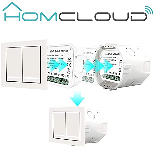 Homcloud SM1 module installation behind a wall switch