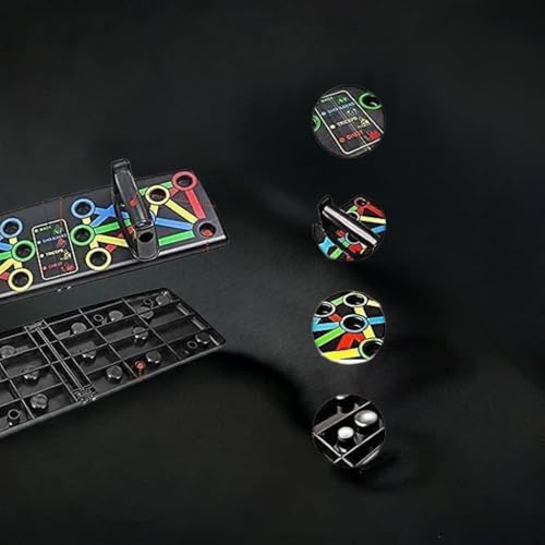 Image of ALYV 15-in-1 Smart Push-Up Board - Foldable, Ergonomic, Color-Coded Chest Workout System with Anti-Slip Handles for Exercises | Full Body Strength Training for Men & Women | Home Gym Equipment