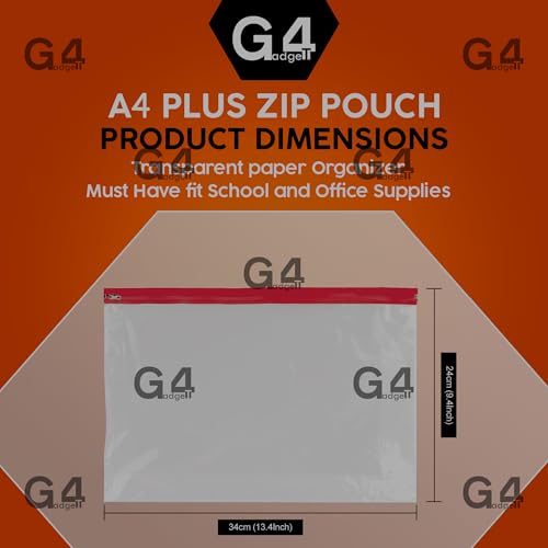 5-A4-Plus-Zip-Pouch-Document-Wallet-370mm-x-260mm-Assorted-Color-Stylish-File-Storage-Zip-Bag-Waterproof-Ziplock-Document-Holder