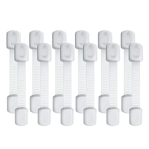 12 Pièces Bloque Porte Bébé, Serrures Verrous Loquets de Sécurité Pour Bébé et Enfants, adhésif Transparent Securite Placard Enfant Sur Bloc placard tiroir loquets armoire frigo fenêtre cuvette Cover
