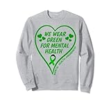 Photo Gallery mental health awareness 2023 we wear green for mental health felpa Photo Gallery mental health awareness 2023 we wear green for mental health felpa