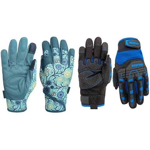 MSUPSAV Work Gloves,High Dexterity Mechanic Gloves,Safety Rigger Gloves,Impact Gloves for Men,Anti-vibration,Anti-abrasion,Medium Cover