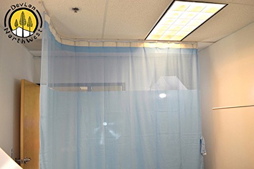 DevLon NorthWest Medical Curtains Privacy Hospital Cubicle Curtain with Flexible Track 10 Foot W x 9.3 Foot H Light Blue - Thumbnail 5