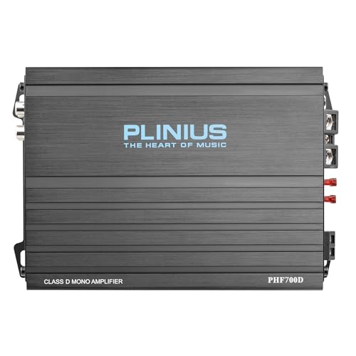 PLINIUS PHF700D car Audio Amplifier Monoblock Class D MOSFER 700 watts RMS Remote Subwoofer Level Control