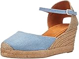  Unisa Caceres_22_ECL, Sandalias con cuña Tipo Alpargatas Mujer, LIGHTJEANS, 37 EU