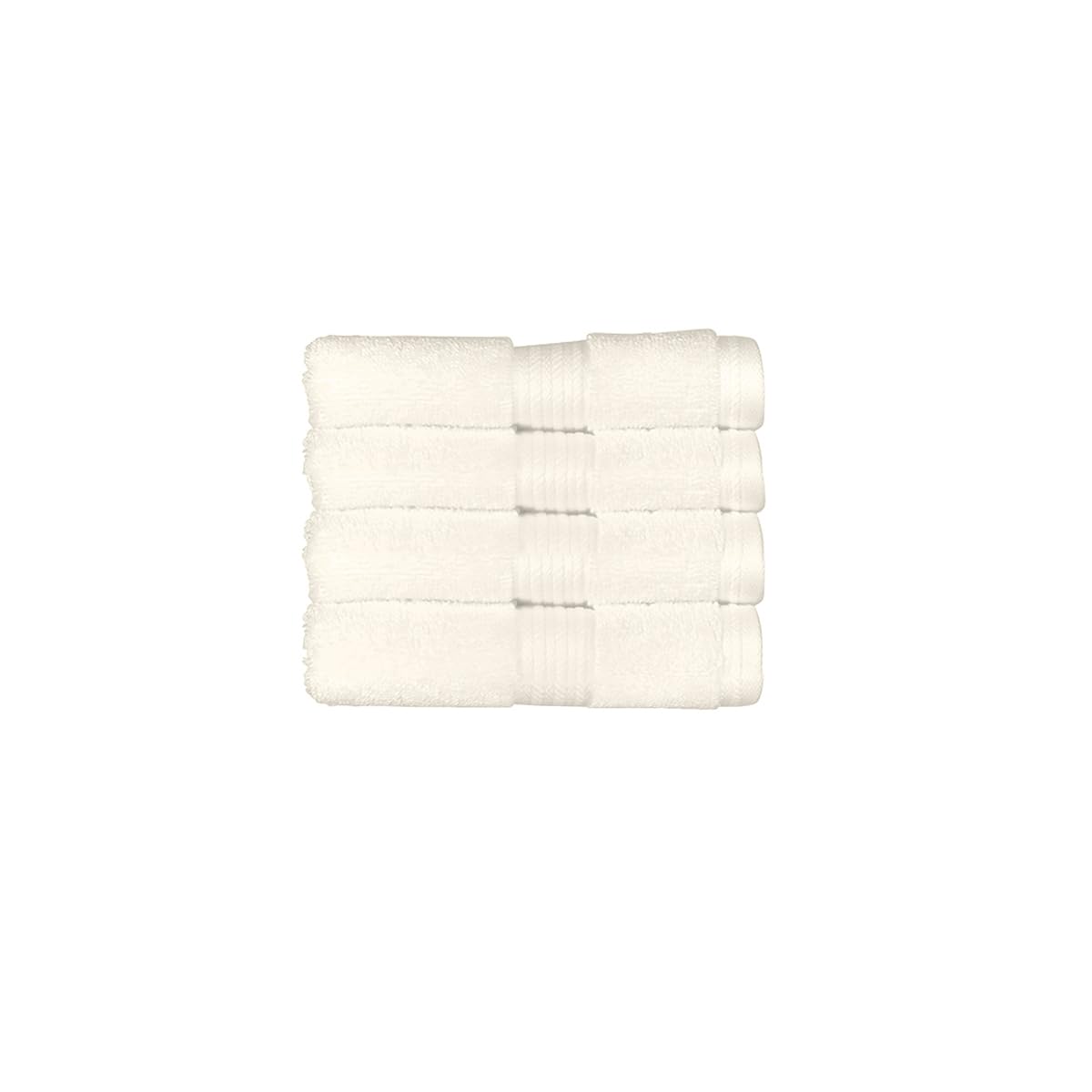 Christy Supreme Hygro 4 Face Cloths Set | Almond White | 100% Luxury Supima Cotton | Ultra Soft | Super Absorbent | 650GSM | 4 Wash Cloth Flannels