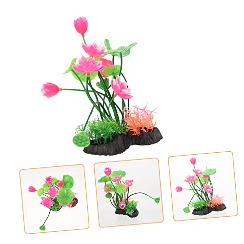 OUNONA 水族館の造園 爬虫類の檻 水族館の装飾 フェイク屋外植物 人工光る魚 家庭用 人工の植物 水槽工場 水族館の植物 フローティング水族館植物 繊細な人工植物 な人工植物 プラスチック