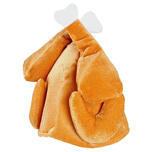 Binaryabc Thanksgiving Plush Turkey Hat,Roasted Turkey Hats,Thanksgiving Day Costume Party Accessory (Brown) #TOP5