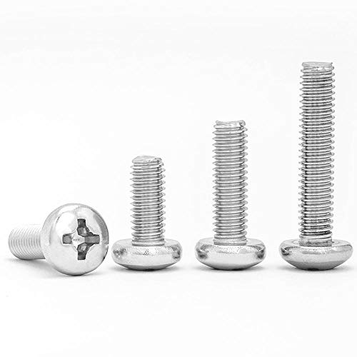 Acciaio inossidabile 304, viti a testa semicircolare, viti a testa cilindrica con impronta a croce M1M1.2M1.4M1.6M2M2.5-2,5 * 6 (50 pezzi)