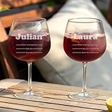 Wanapix | Pack 2 Copas de Gin Tonic Personalizadas con Nombre| Copa de Balón para Combinados | Cristal Grabado | Apta Lavavajillas | Regalo para Fiestas | 70cl | Estado de ánimo