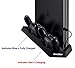 immagine 6KingTop PS4 Supporto Verticale con 2 Ventola di Raffreddamento, PS4 Stazione di Ricarica Charger All-in-One per Doppia Controller con Indicatore LED per PS4 / PS4 Slim / PS4 Pro/ PS4 Accessori