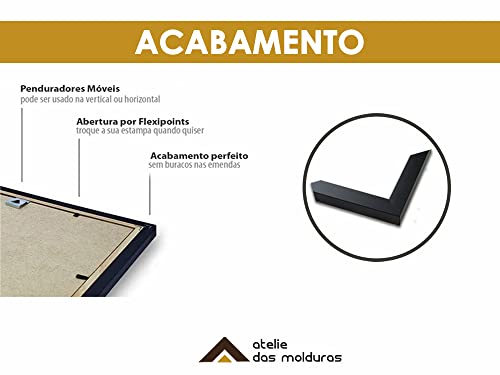 Moldura A3 30x42 cm quadro para Parede com Vidro