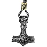 ⚓ Klassisches Design ⚓ Thors Hämmer wurden in der Wikingerzeit häufig als religiöse Amulette verwendet. Dieser irischer Keltischer Knot ist ein wichtiges Symbol für die Kultur，Historie，Religion.