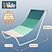 Vilde Strandstuhl klappbar 2er Set faltbar mit Tragetasche Leichter Campingstuhl niedrig Strand Garten Balkon Terrasse Metallgestell Polyester Sitz tragbar Reise Strandstuhl Set