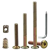FUNKTIONALER EINSATZ: Geeignet für Möbelreparaturen, Die Schrauben zum Verbinden von Metall und Holz z. B. Brettern, Küchenarbeitsplatten, Schränken, Schränken, Betten,Kinderbetten
