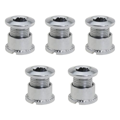 heyous 5PCS Accessori Bicicletta Collegamento Catena Femmina/Maschio Dado MTB Bici Strada Disco Vite Argento Singolo Disco Spike Adatto per Bicicletta Corona Conversione