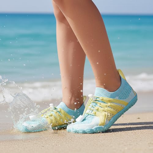 Image of Stelle Water Shoes for Kids Adjustable Laces | Quick Dry Barefoot Non-Slip Shoes with a Roomy Toe Box for Boys and Girls,Beach,Hiking,Toddler to Big Kid
