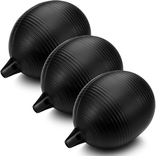 Grinsvalley 3 Packs Universal Plastic Toilet Tank Float Balls, Black