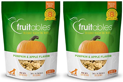Fruitables Baked Dog Treats Pumpkin & Apple Flavor (2 Pack) 7 Oz Each #TOP25