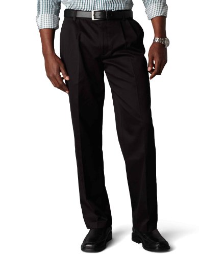 Dockers Men's Classic Fit Signature Khaki Lux Cotton Stretch Pants-Pleated